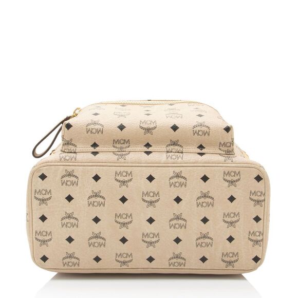 MCM Visetos Side Studs Stark Medium Backpack - Picture 4 of 13